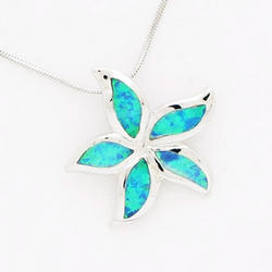 Starfish Pendant with Opal