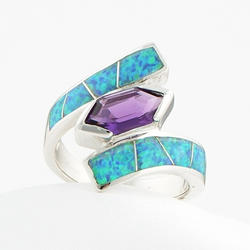 Amethyst and Opal Ring