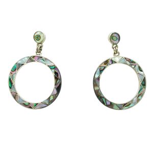Abalone Shell Hoop Earrings