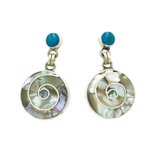 Abalone Shell & Turquoise Earrings