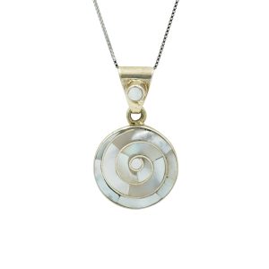 Mother of Pearl Swirl Pendant