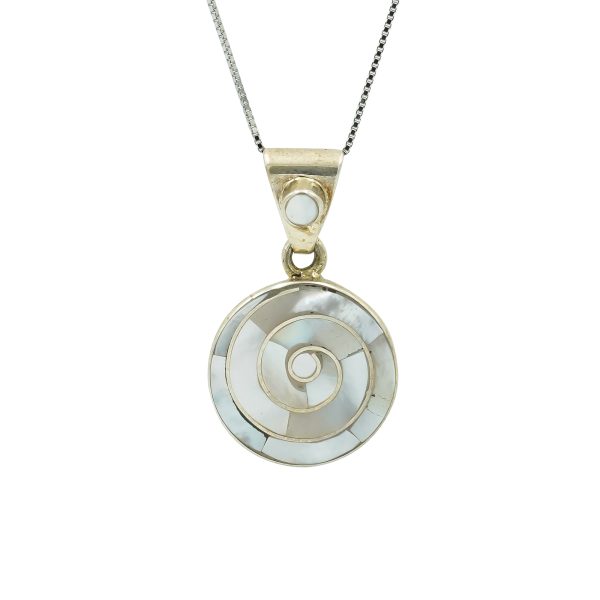 Mother of Pearl Swirl Pendant