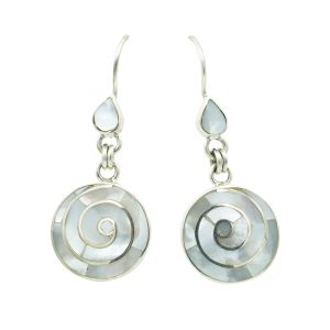 Mother of Pearl Swirl Earrings