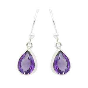 Amethyst drop earrings
