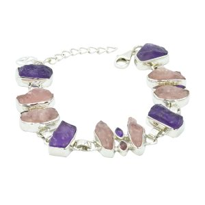 Amethyst & Rose Quartz bracelet