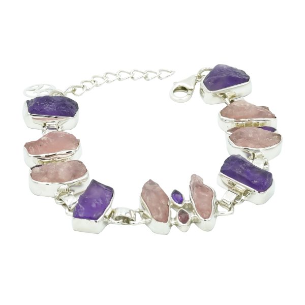 Amethyst & Rose Quartz bracelet