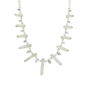 Kyanite & Smoky Quartz Sterling Silver Necklace