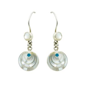 Mother Pearl and Turquoise Earrings