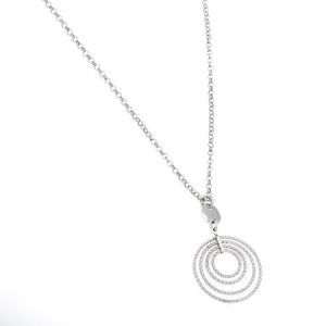 .925 Sterling Silver Necklace W/ Spiral Drop