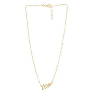 Love Necklace with 18K Overlay