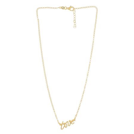Love Necklace with 18K Overlay