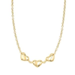 Sterling Silver 3 Heart Necklace