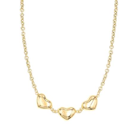 Sterling Silver 3 Heart Necklace