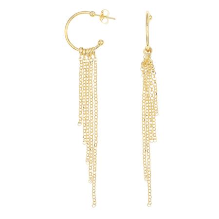 Multi-Strand Gold Overlay Earrings