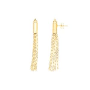Sterling Silver & Gold Overlay Multi-Strand Earrings