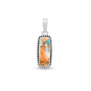 .925 Sterling Silver & Oyster Turquoise Pendant