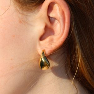 Gold Teardrop Earrings (Posts)