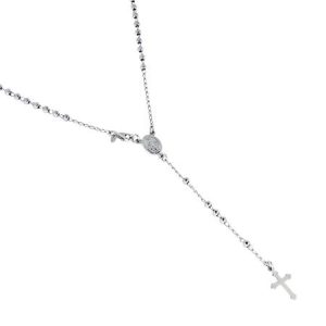 Sterling Silver Rosary Necklace