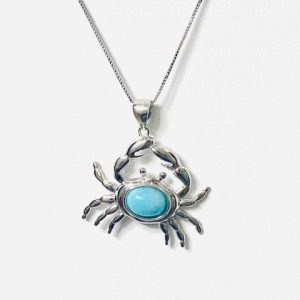 Larimar Crab Necklace