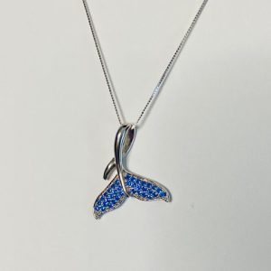 Sterling Silver Whale Tail Necklace